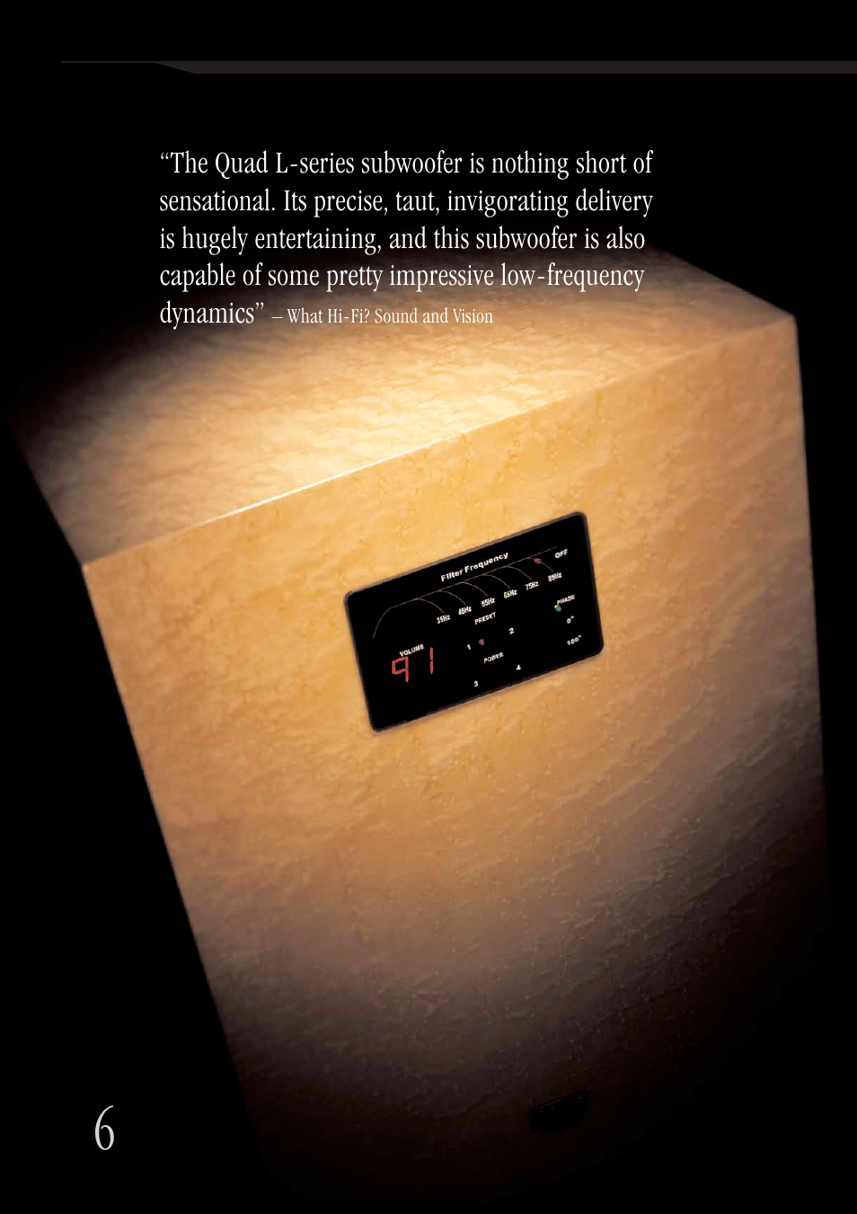 QUAD Floorstanding Speaker L Series User Manual | Page 6 / 12