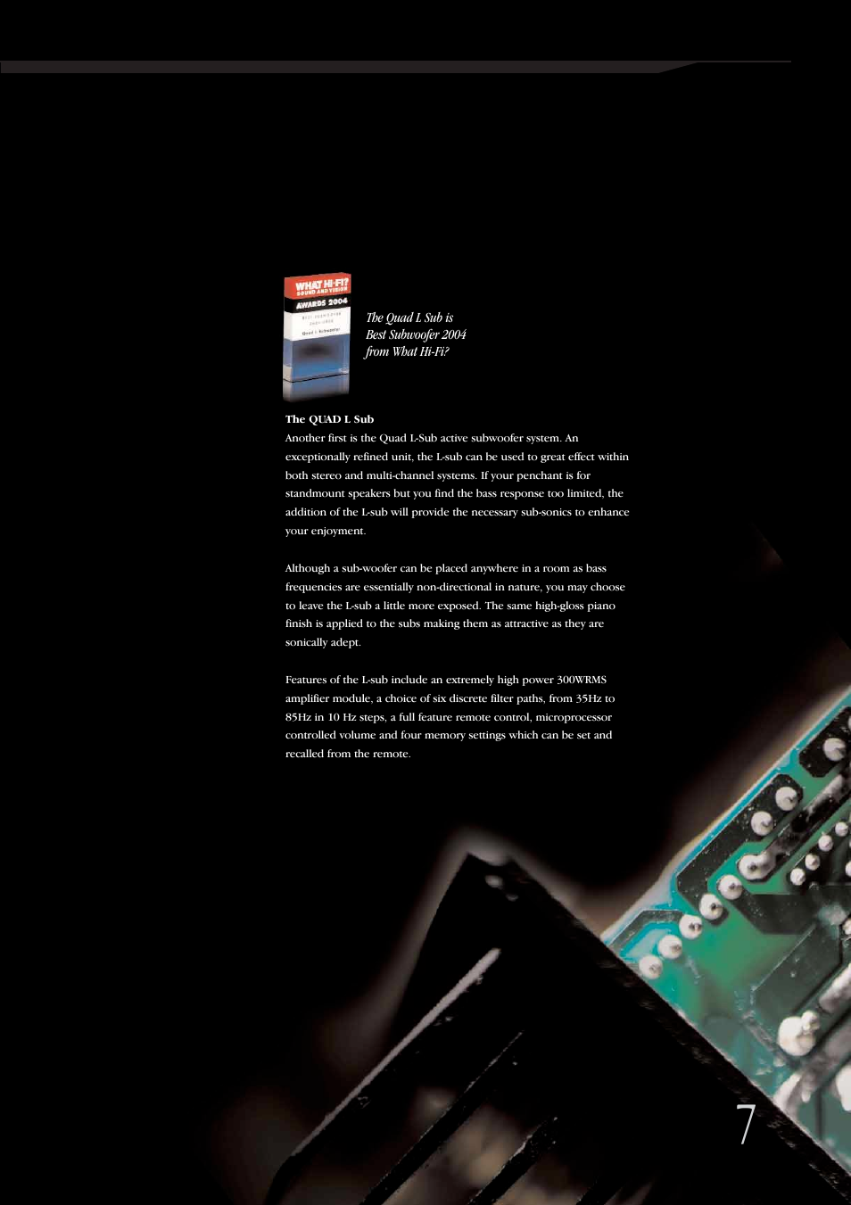 QUAD Floorstanding Speaker L Series User Manual | Page 7 / 12