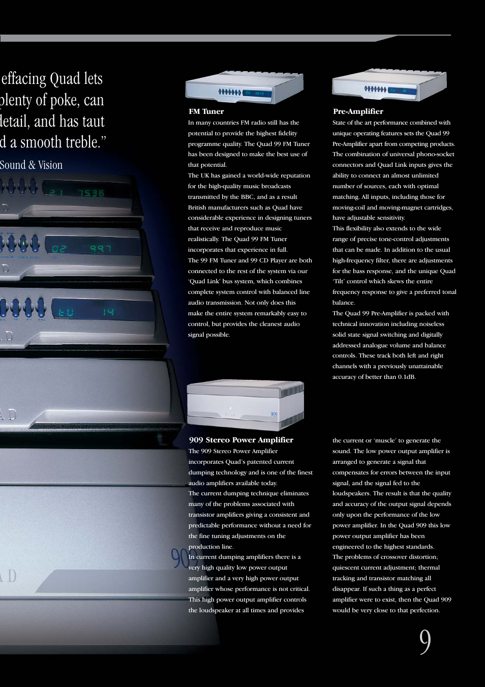 Sound & vision | QUAD 99 Series User Manual | Page 9 / 12