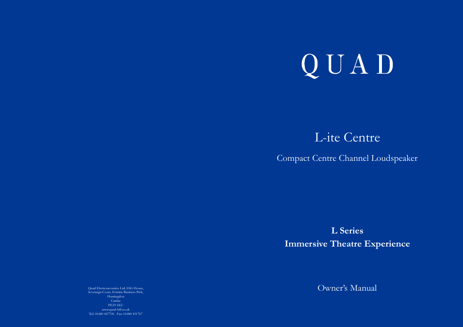 QUAD Speaker User Manual | 4 pages