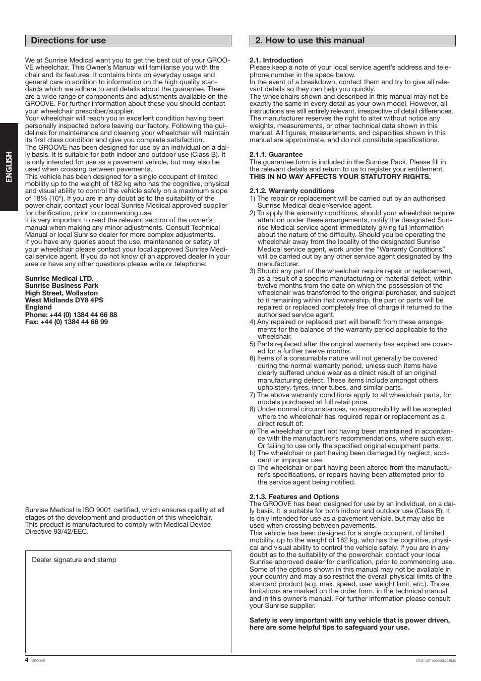 Directions for use 2. how to use this manual | Quickie Mfg. Wheelchair User Manual | Page 4 / 28