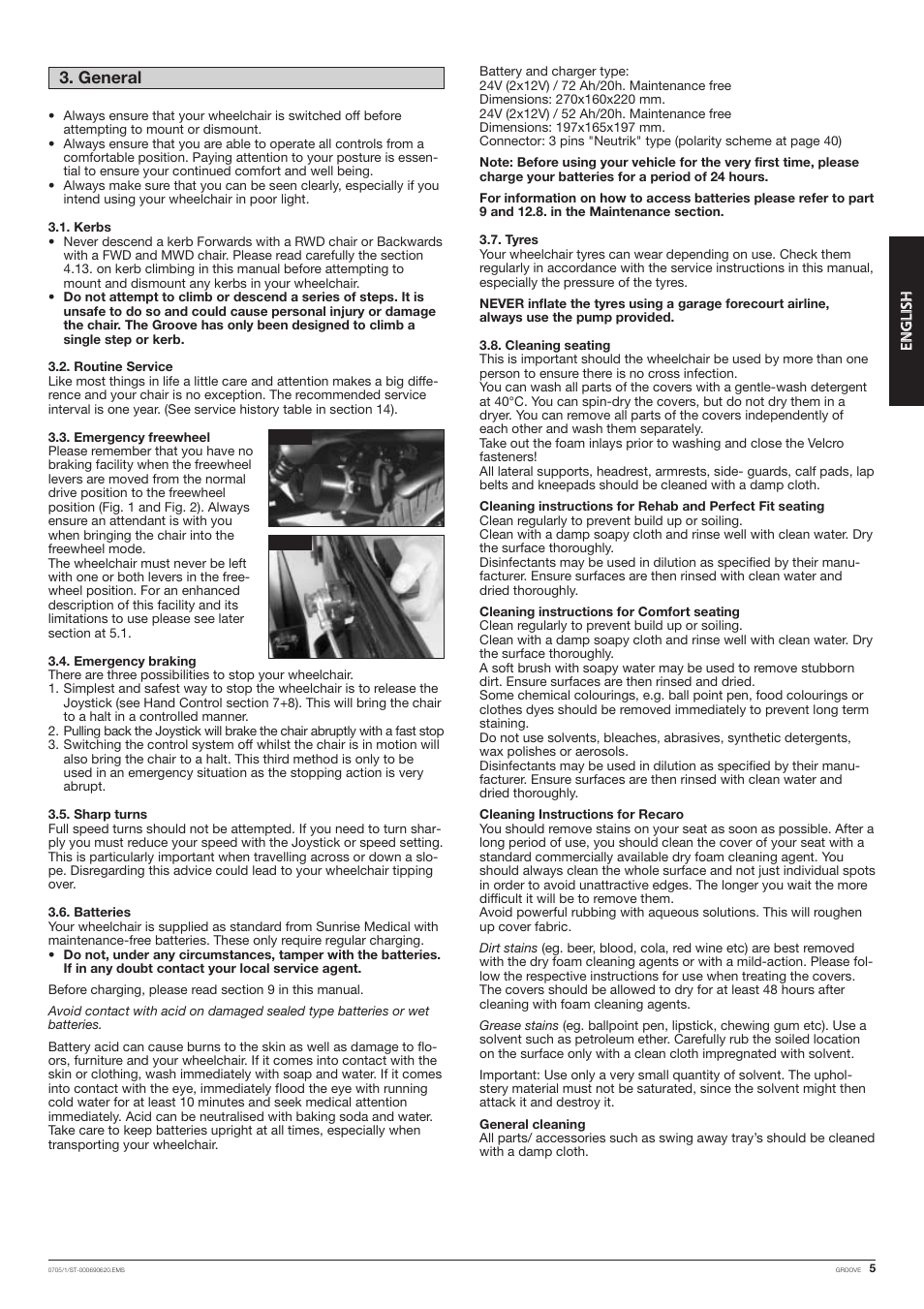 General | Quickie Mfg. Wheelchair User Manual | Page 5 / 28
