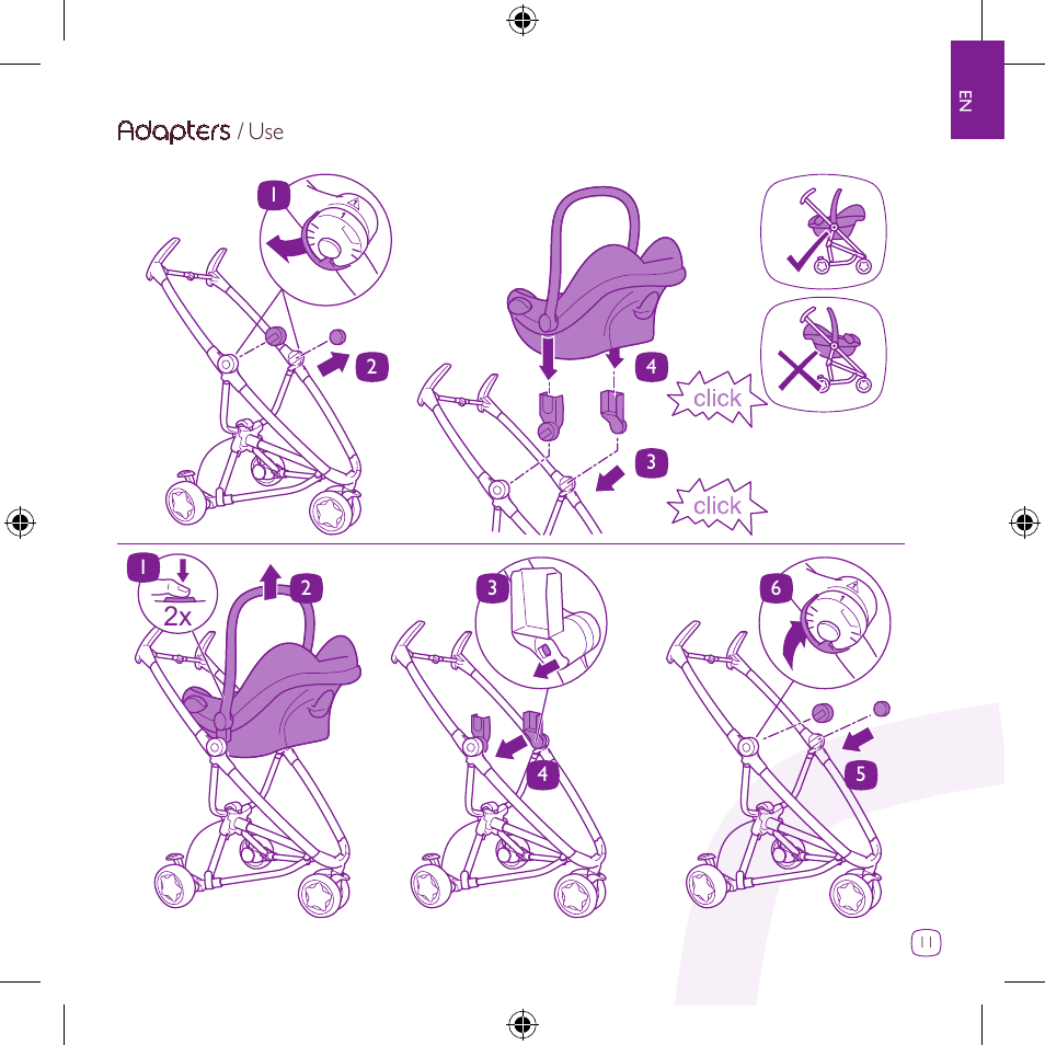 Adapters | Quinny Zapp Xtra DRU1042 User Manual | Page 11 / 28