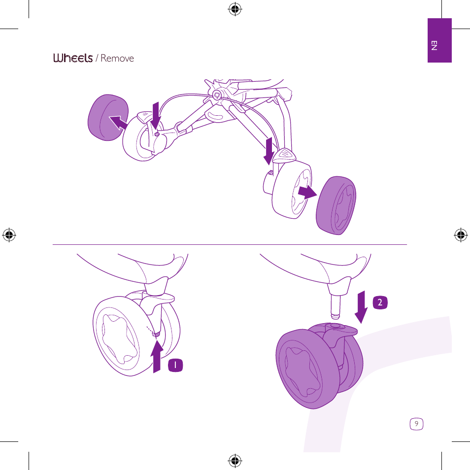 Wheels | Quinny Zapp Xtra DRU1042 User Manual | Page 9 / 28