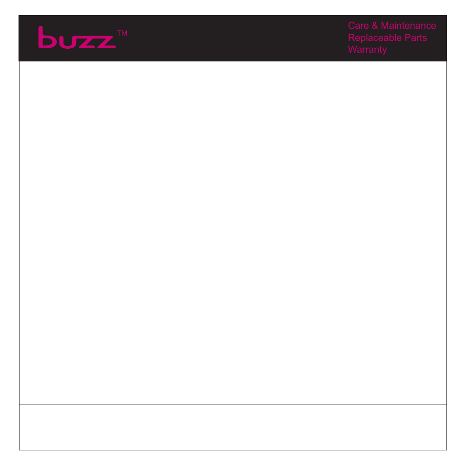 Care and maintenance, Replaceable parts one-year limited warranty | Quinny Buzz Stroller User Manual | Page 11 / 21
