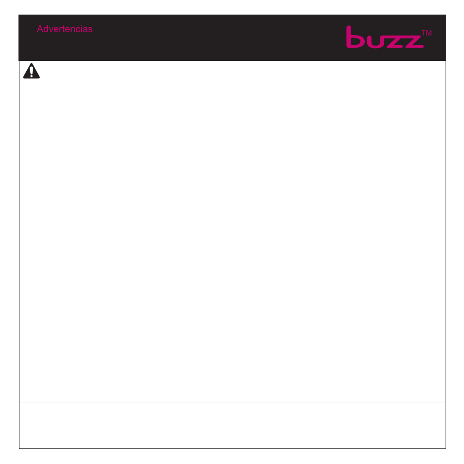 Advertencia | Quinny Buzz Stroller User Manual | Page 12 / 21