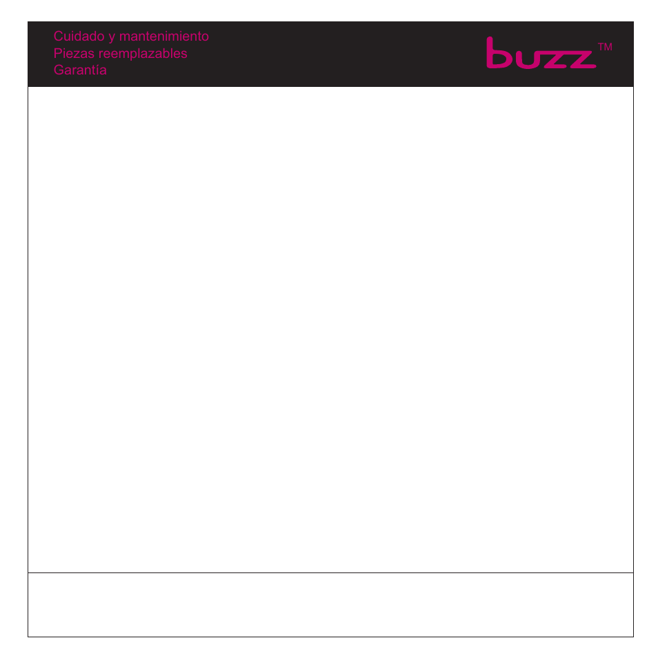 Cuidado y mantenimiento, Piezas de repuesto garantía limitada de un año | Quinny Buzz Stroller User Manual | Page 20 / 21