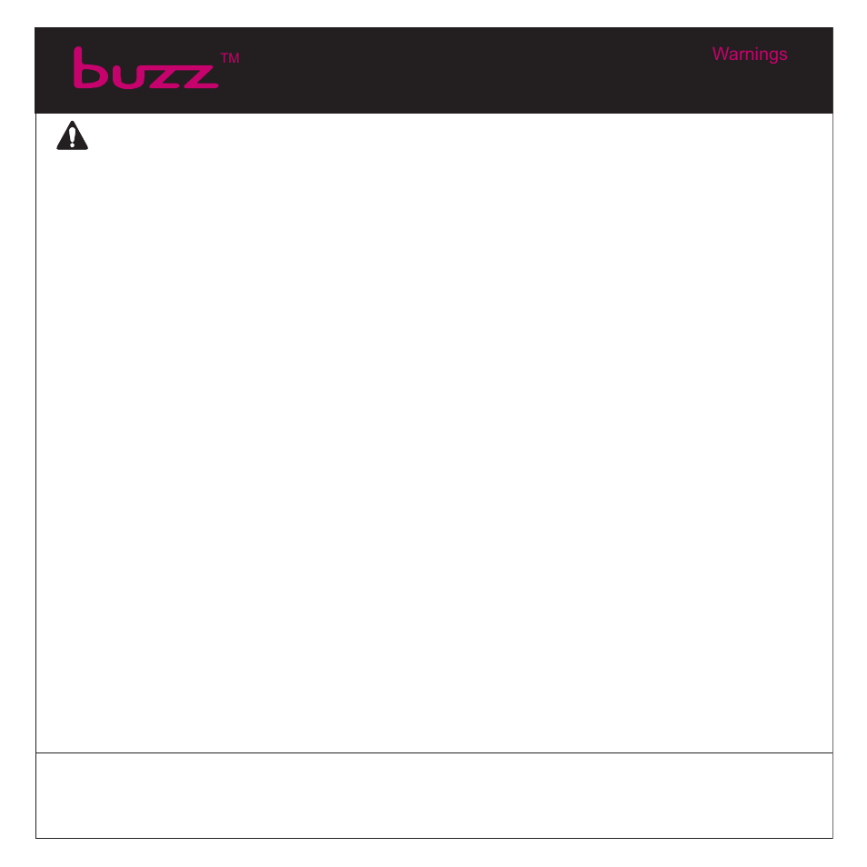 Warning | Quinny Buzz Stroller User Manual | Page 3 / 21