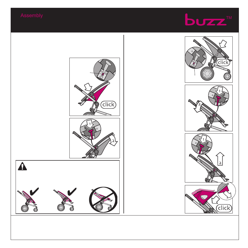 Warning | Quinny Buzz Stroller User Manual | Page 6 / 21