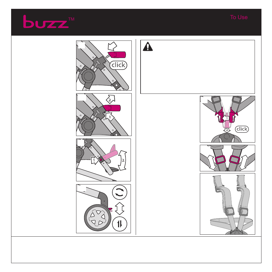 Warning | Quinny Buzz Stroller User Manual | Page 7 / 21