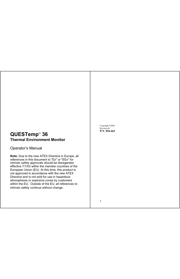 Quest Diagnostics QUESTEMP 36 User Manual | 14 pages