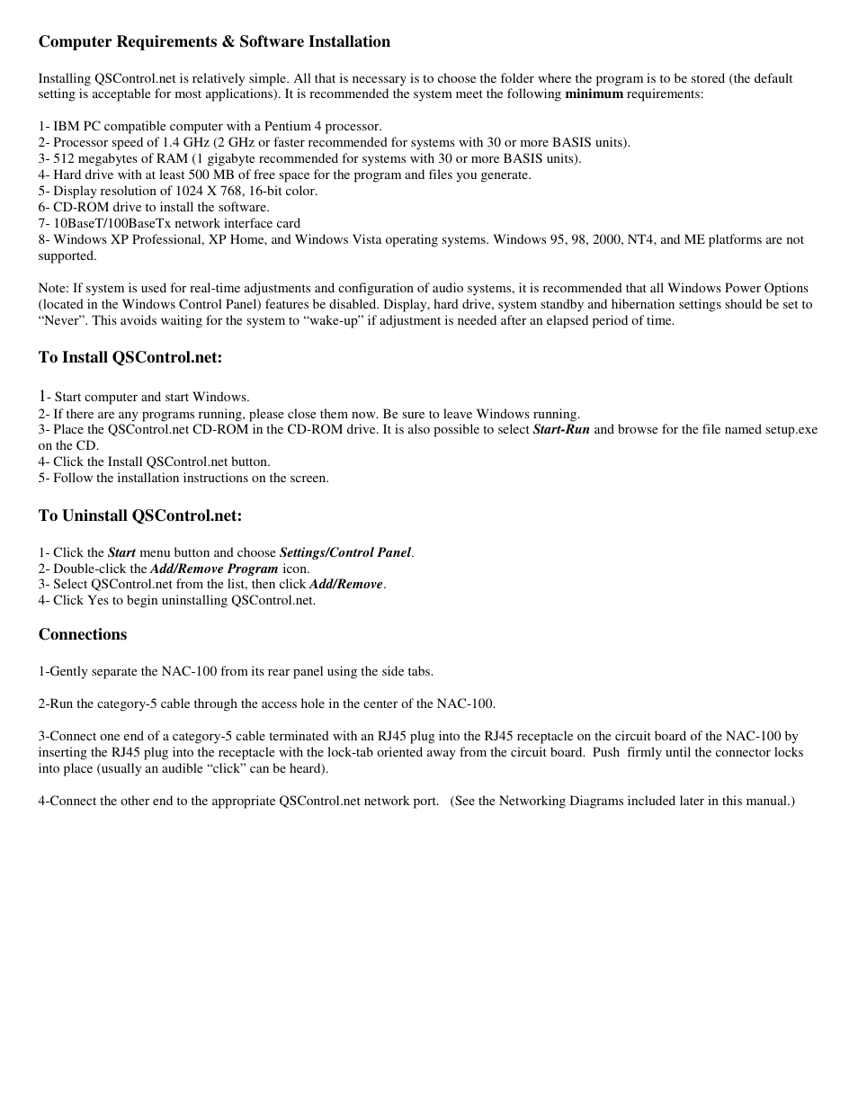 QSC Audio NAC-100-BK User Manual | Page 6 / 20