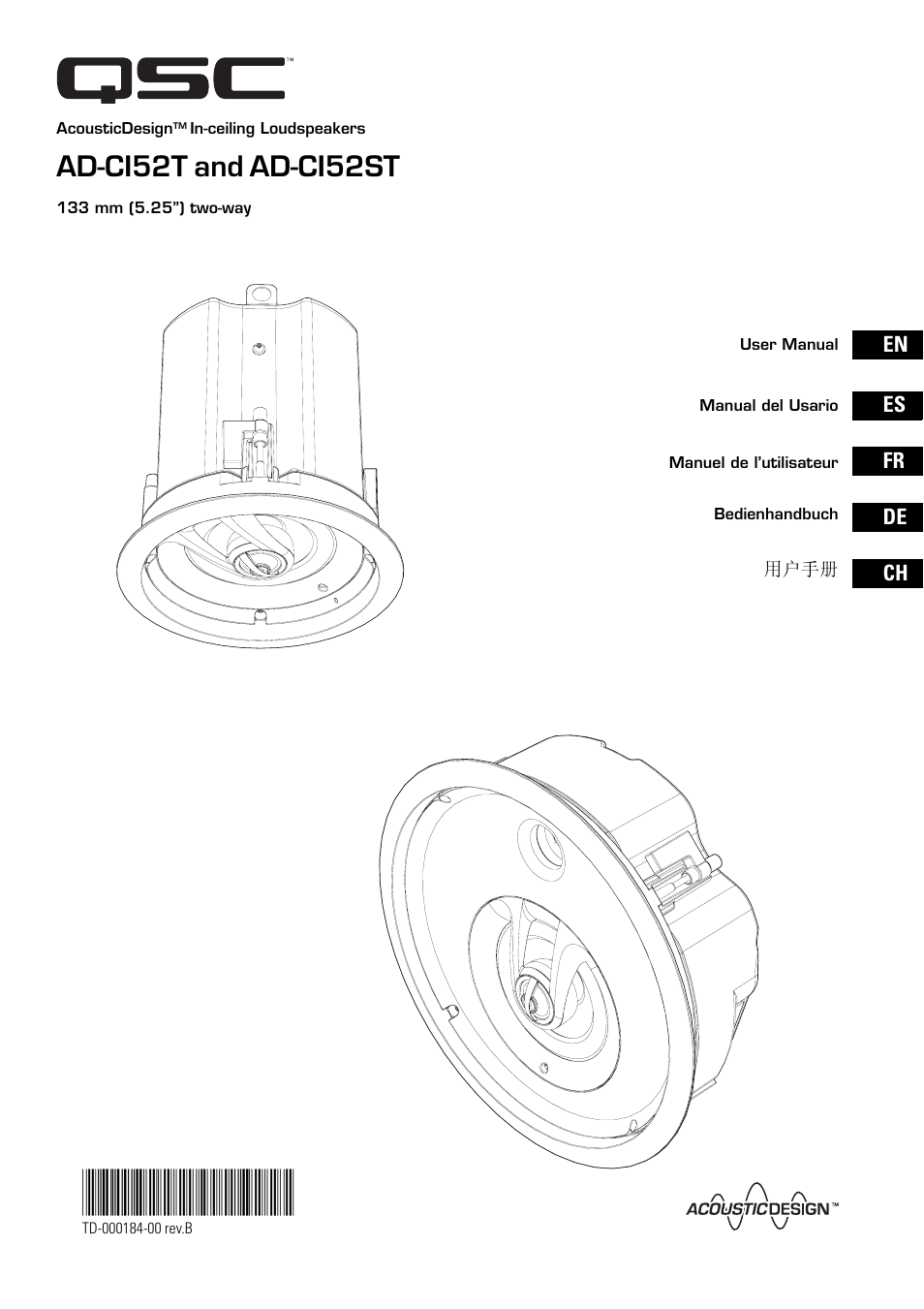 QSC Audio D-CI52T User Manual | 24 pages