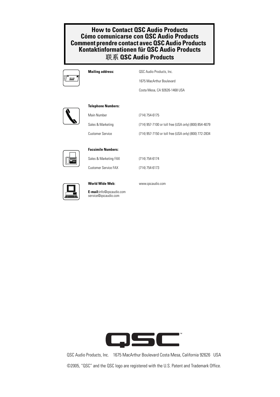 QSC Audio D-CI52T User Manual | Page 24 / 24