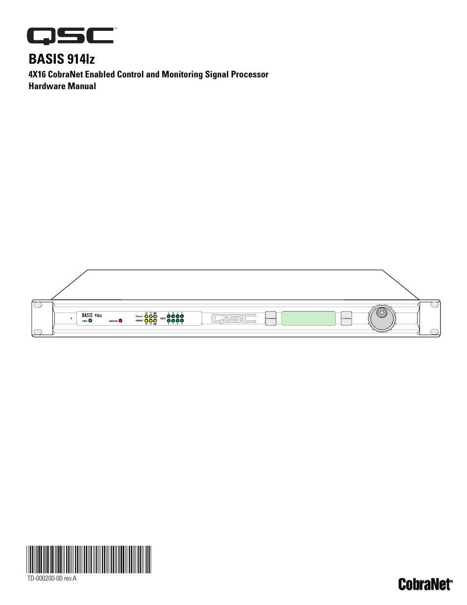 QSC Audio BASIS 914LZ User Manual | 28 pages