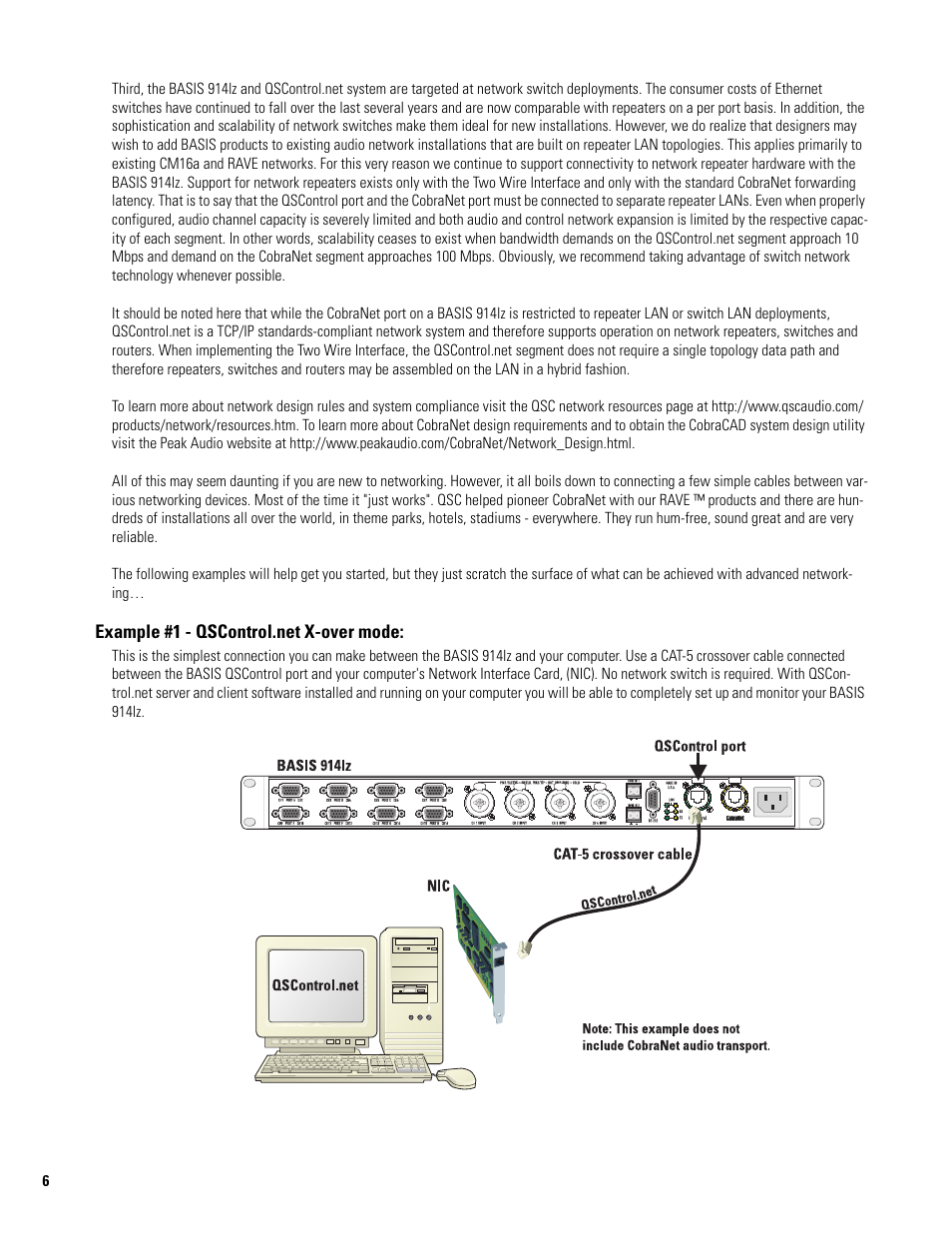 Example #1 - qscontrol.net x-over mode | QSC Audio BASIS 914LZ User Manual | Page 6 / 28