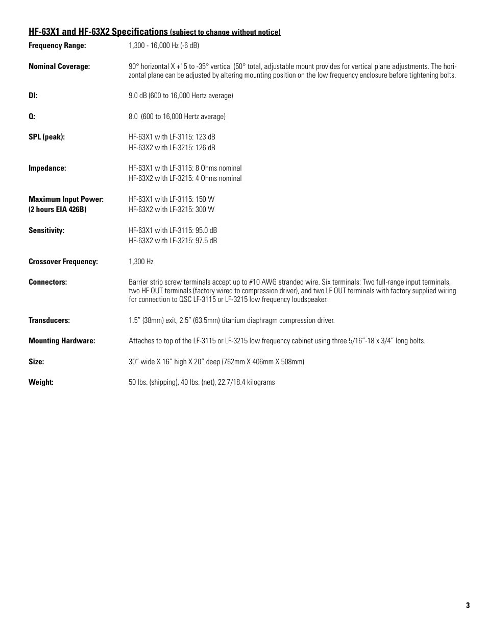 QSC Audio SC-312X User Manual | Page 5 / 26