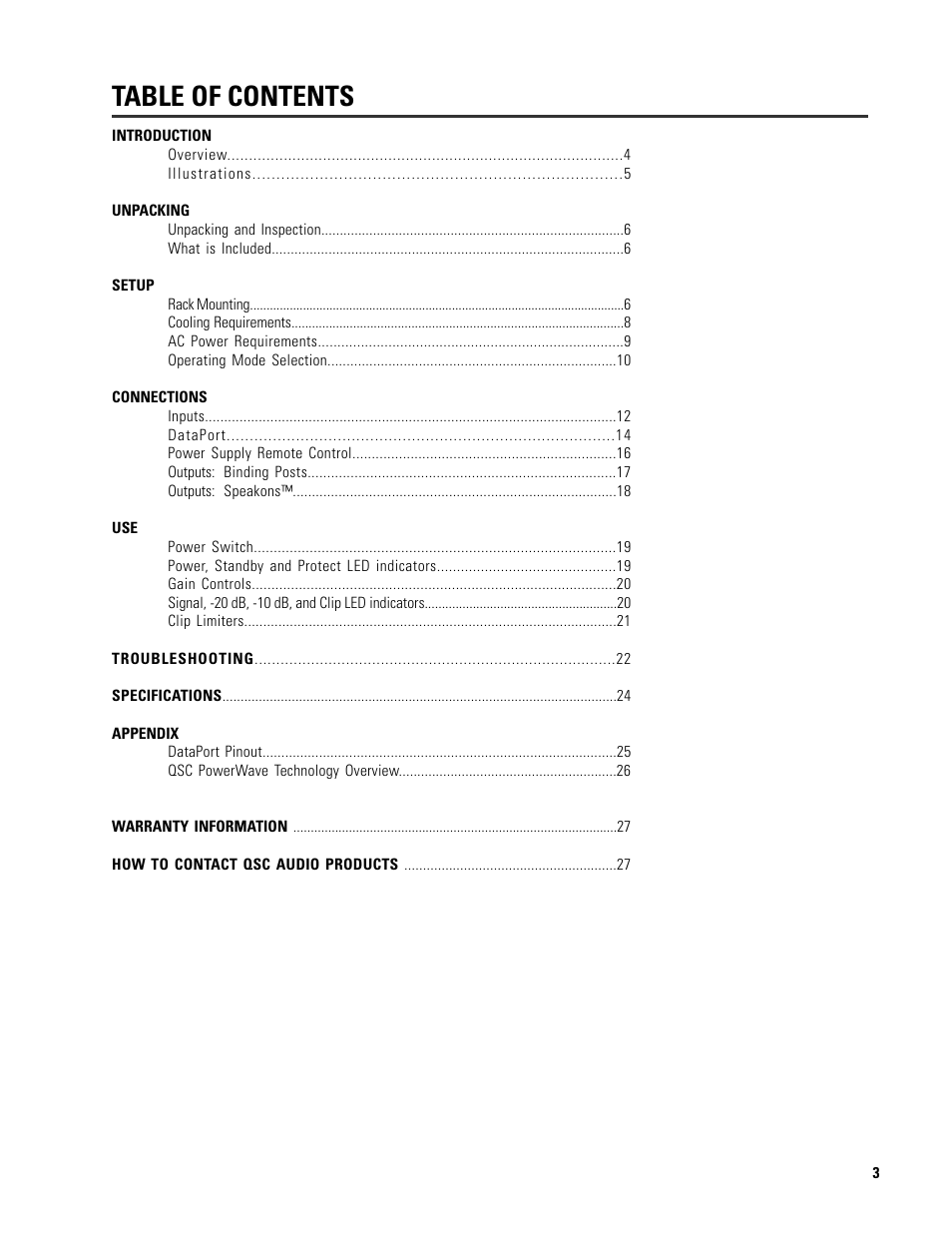 QSC Audio 6.0 II User Manual | Page 3 / 28