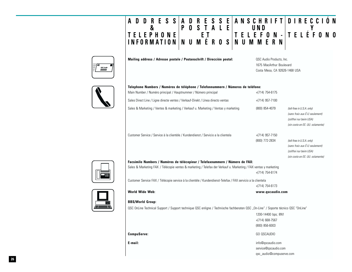 QSC Audio M PL-9.0PFC User Manual | Page 27 / 28