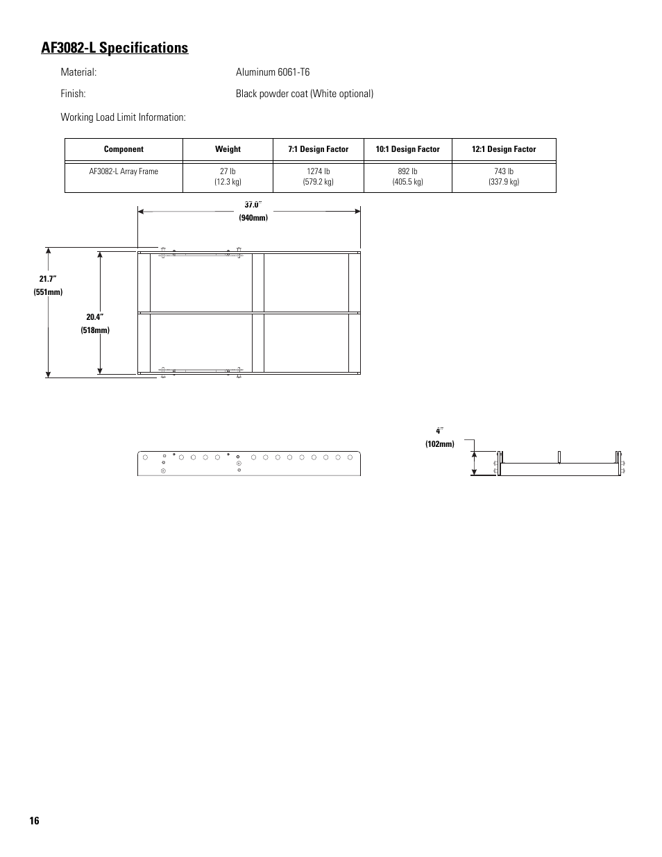 Af3082-l specifications | QSC Audio WL3082-WH User Manual | Page 16 / 20