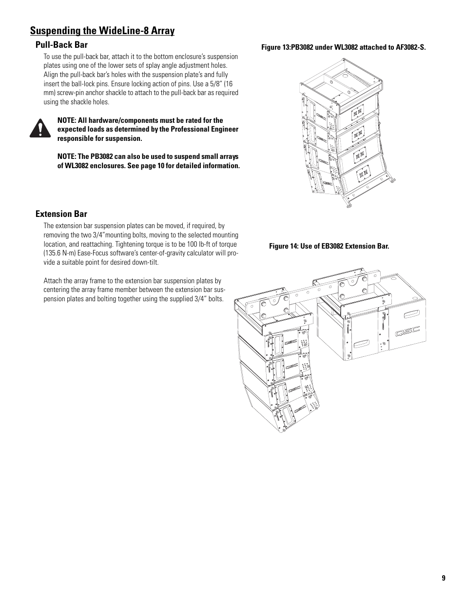 Suspending the wideline-8 array | QSC Audio WL3082-WH User Manual | Page 9 / 20