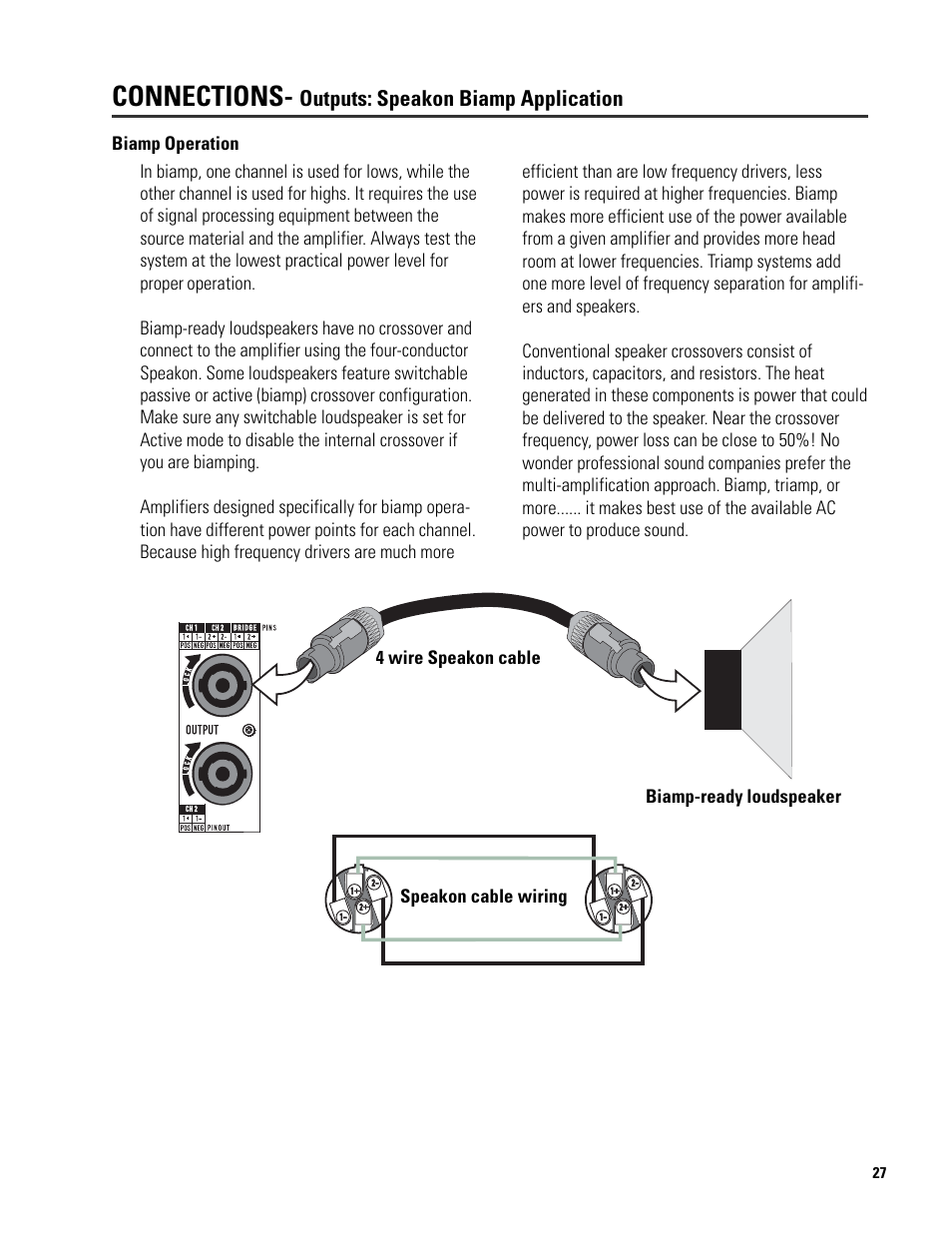 Connections | QSC Audio SRA 2422 User Manual | Page 27 / 40