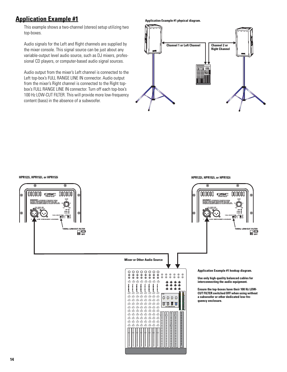 Application example #1 | QSC Audio HPR122i User Manual | Page 14 / 116