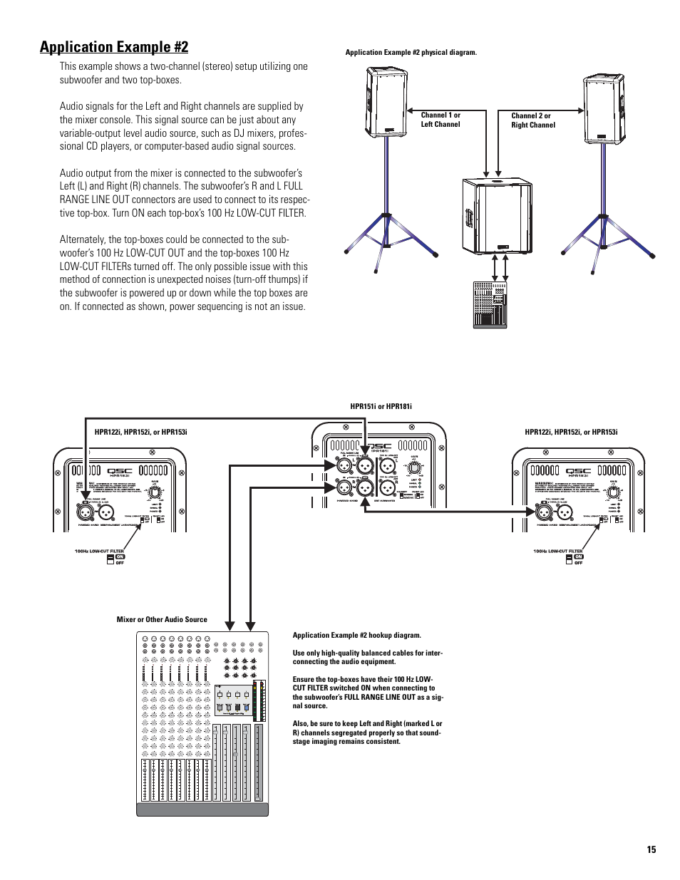 Application example #2 | QSC Audio HPR122i User Manual | Page 15 / 116