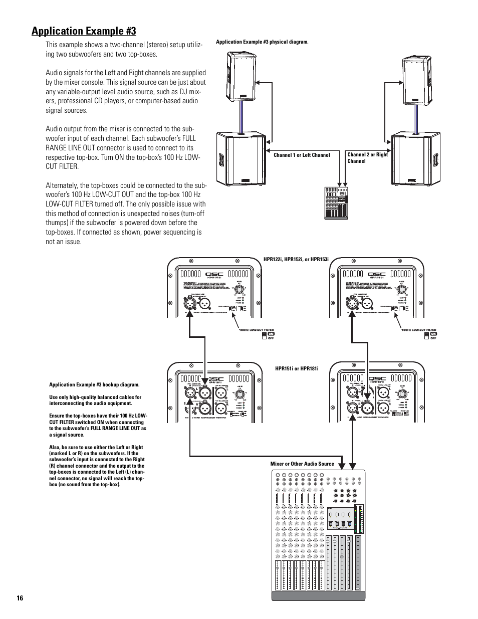 Application example #3 | QSC Audio HPR122i User Manual | Page 16 / 116