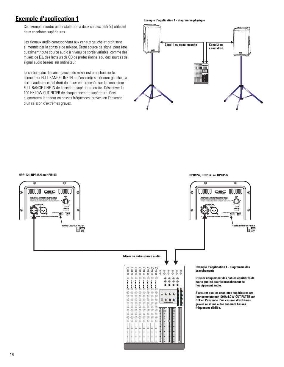 Exemple d'application 1 | QSC Audio HPR122i User Manual | Page 60 / 116