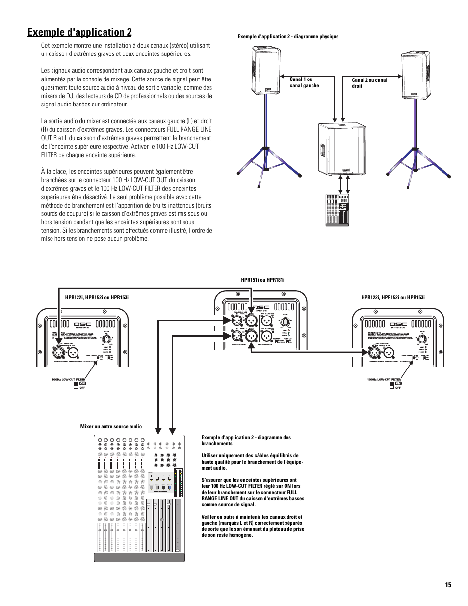 Exemple d'application 2 | QSC Audio HPR122i User Manual | Page 61 / 116