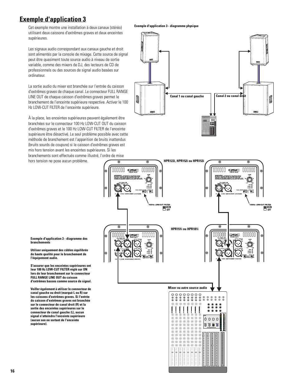 Exemple d'application 3 | QSC Audio HPR122i User Manual | Page 62 / 116