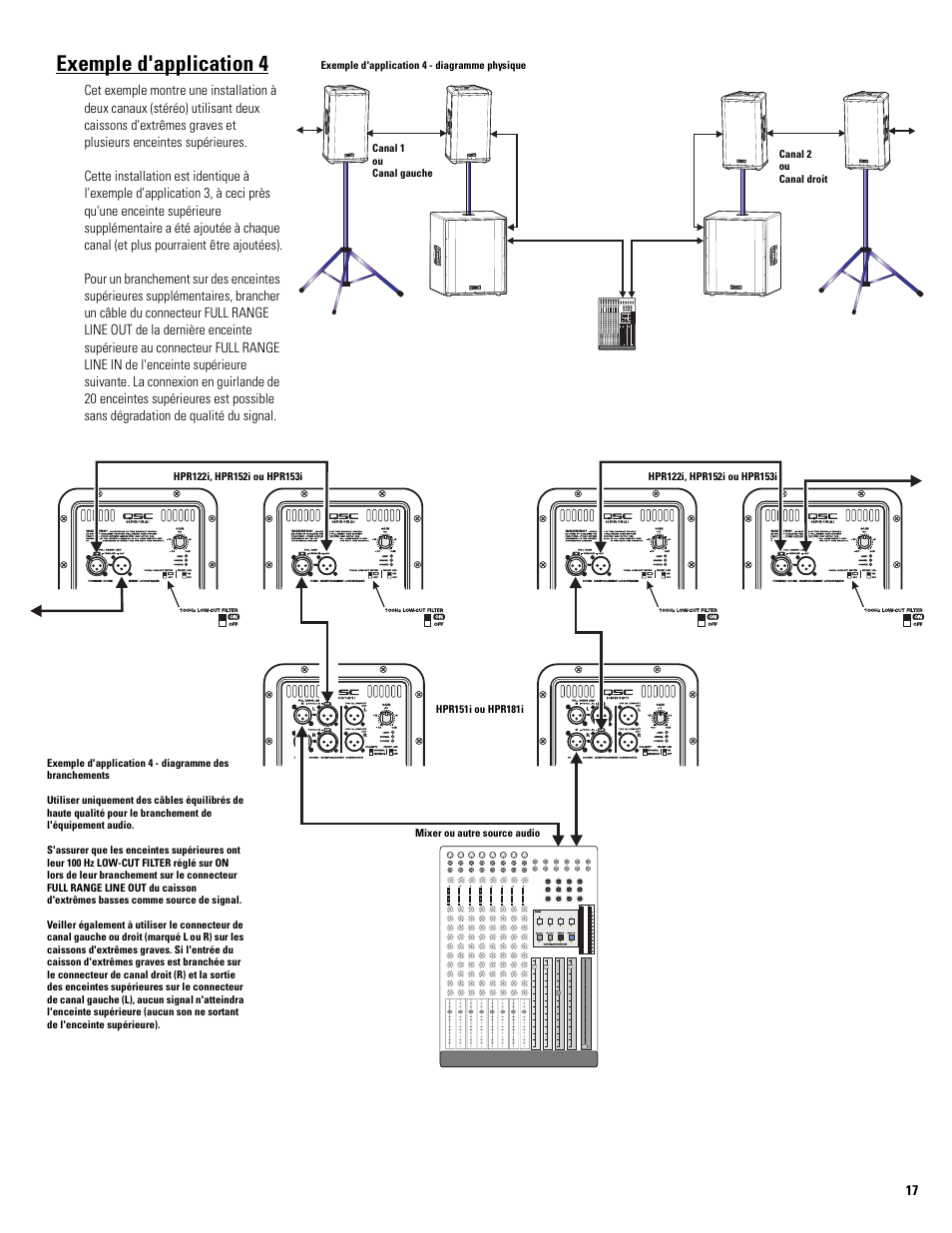 Exemple d'application 4 | QSC Audio HPR122i User Manual | Page 63 / 116