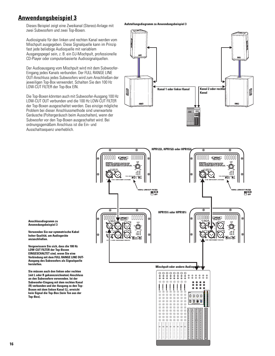 Anwendungsbeispiel 3 | QSC Audio HPR122i User Manual | Page 85 / 116