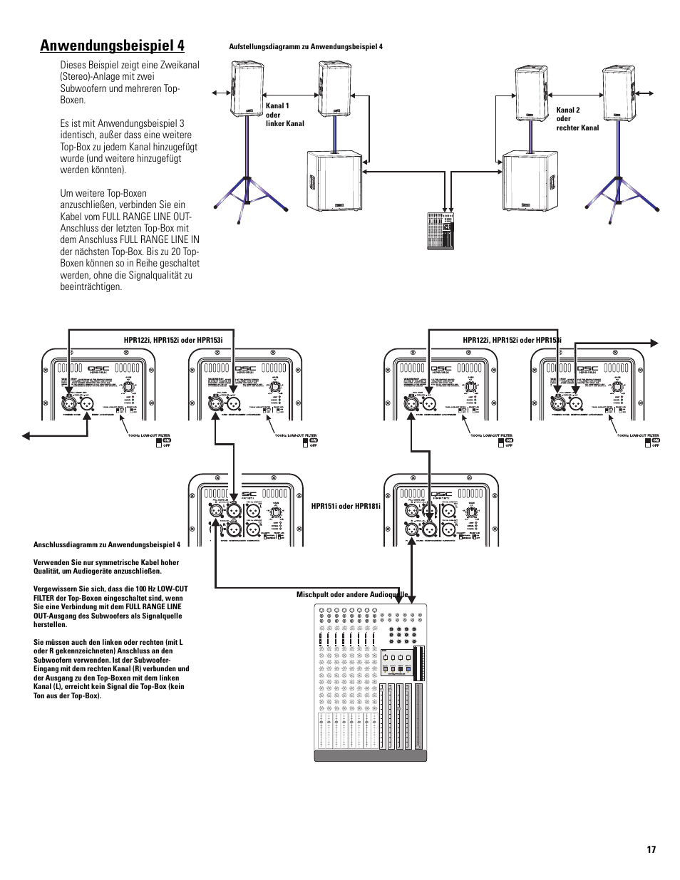 Anwendungsbeispiel 4 | QSC Audio HPR122i User Manual | Page 86 / 116