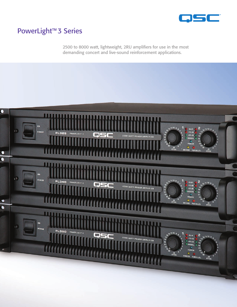 QSC Audio 3 Series User Manual | 8 pages