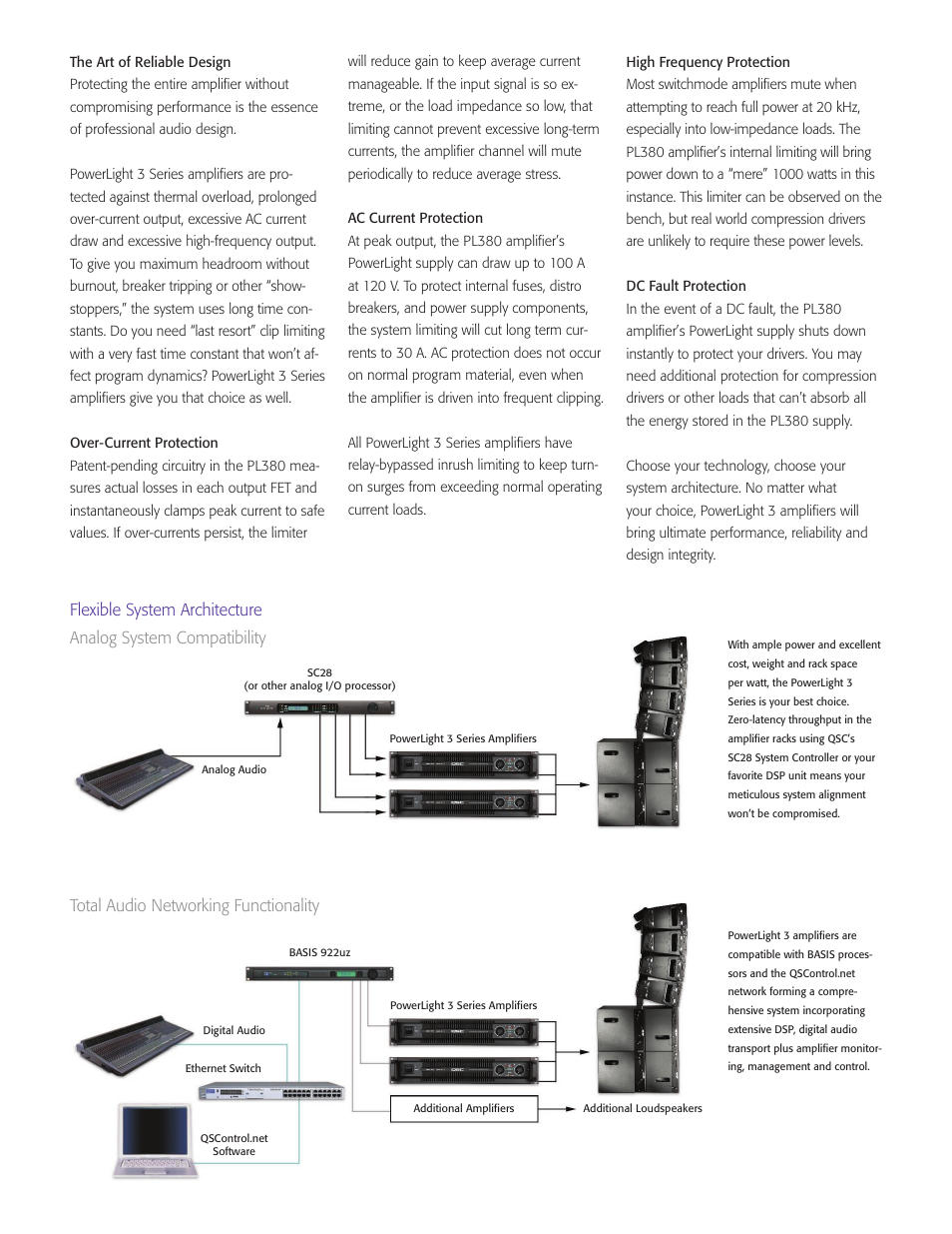 Total audio networking functionality | QSC Audio 3 Series User Manual | Page 7 / 8