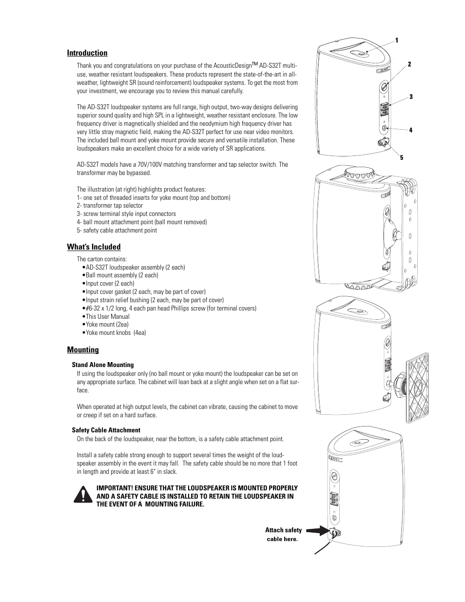 QSC Audio AD-S32T User Manual | Page 3 / 9