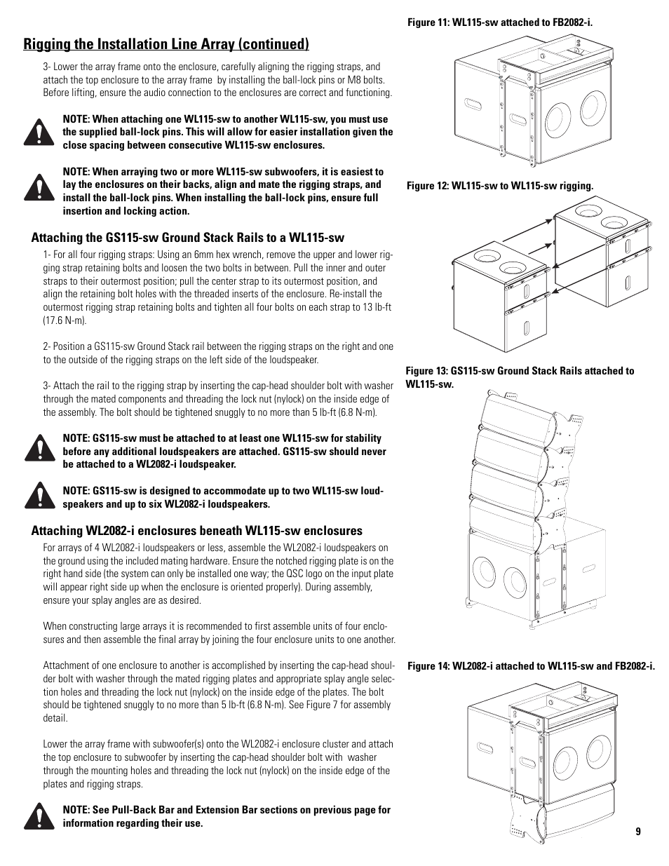 Rigging the installation line array (continued) | QSC Audio FB2082-i User Manual | Page 9 / 20