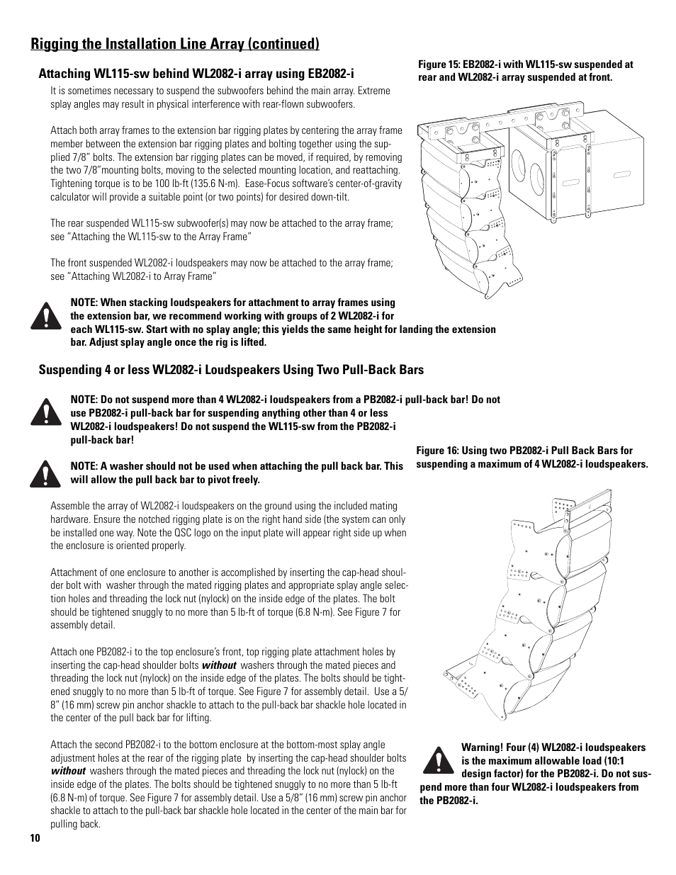 Rigging the installation line array (continued) | QSC Audio ILA FB2082-I User Manual | Page 10 / 20