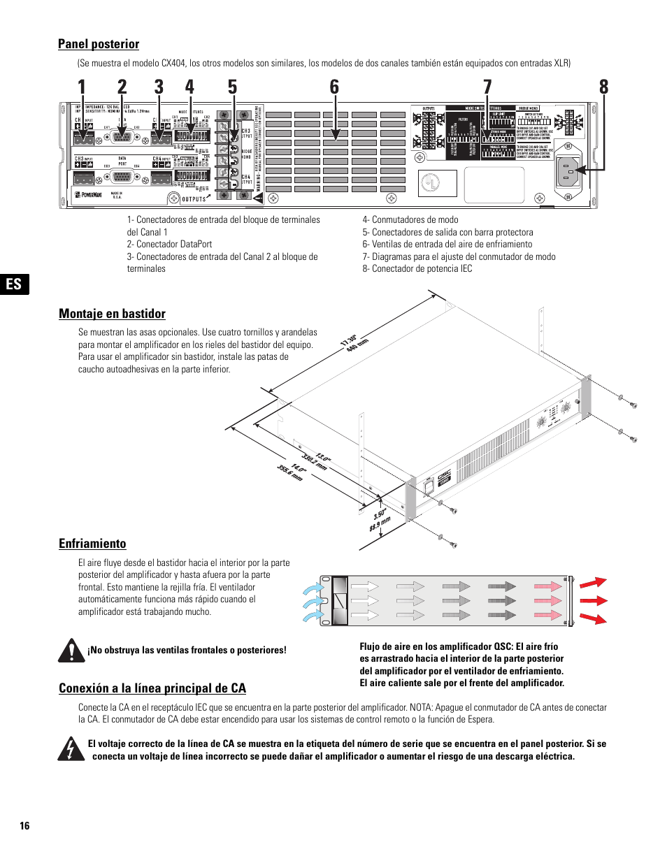 QSC Audio CX502 User Manual | Page 16 / 52