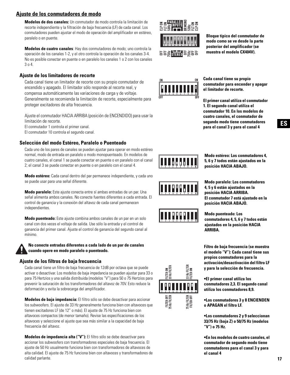 QSC Audio CX502 User Manual | Page 17 / 52