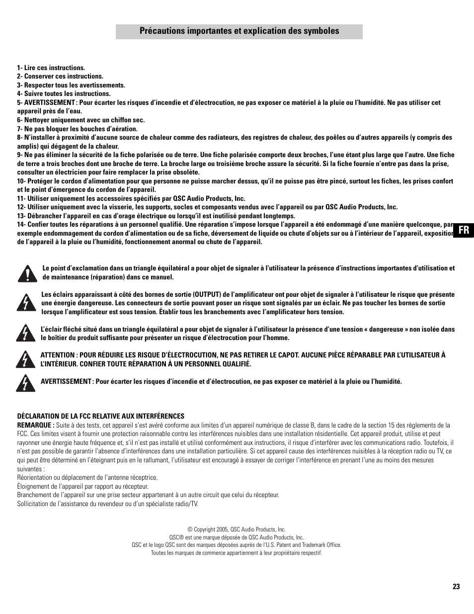 QSC Audio CX502 User Manual | Page 23 / 52