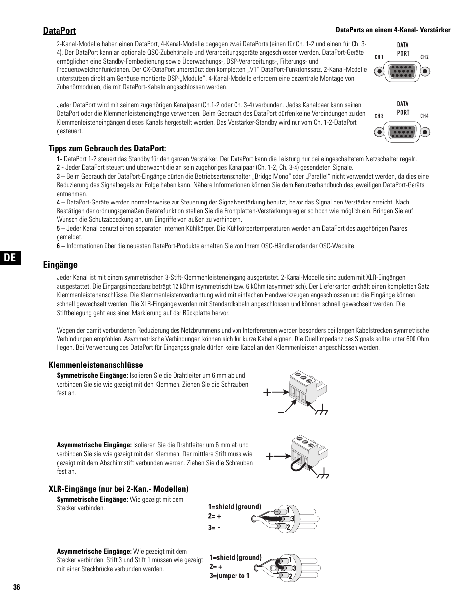 QSC Audio CX502 User Manual | Page 36 / 52