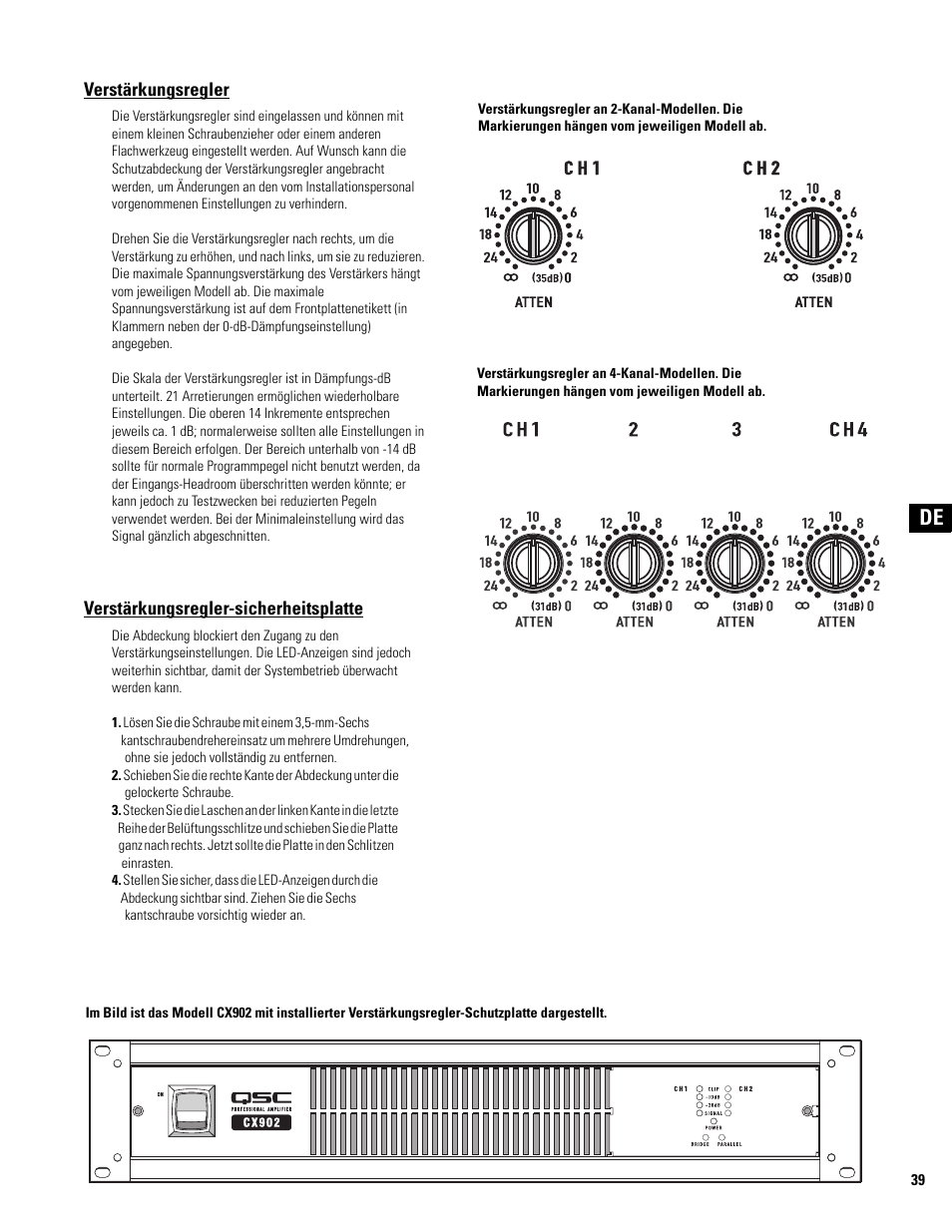 QSC Audio CX502 User Manual | Page 39 / 52