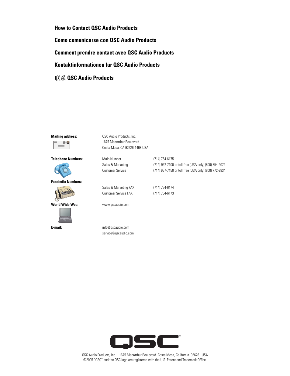 QSC Audio CX502 User Manual | Page 52 / 52
