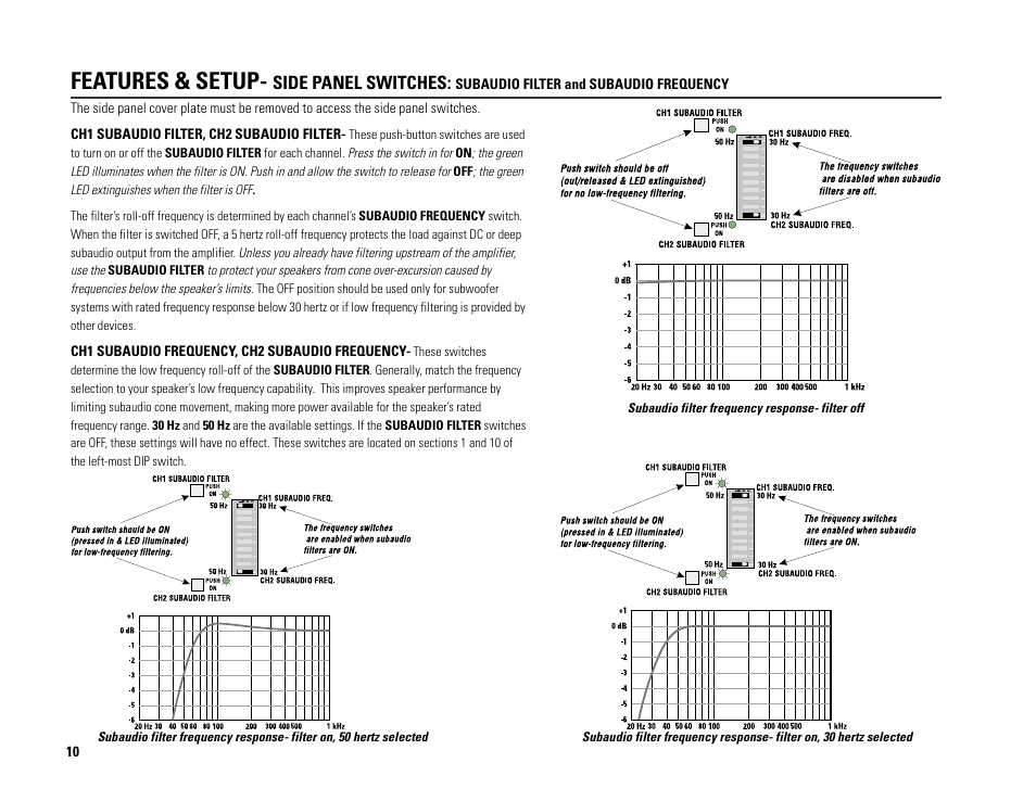 Features & setup | QSC Audio PL224A User Manual | Page 10 / 36
