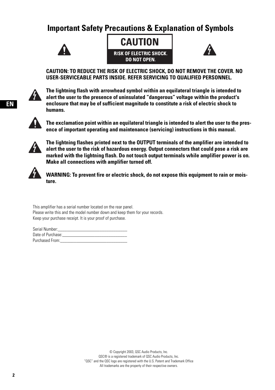 QSC Audio ISA 500Ti User Manual | Page 2 / 56