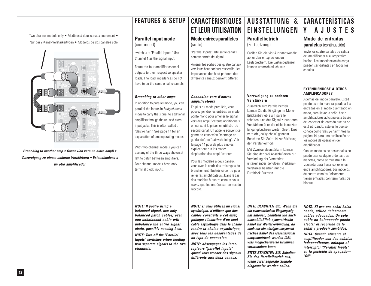 QSC Audio DCA 1222 User Manual | Page 12 / 40