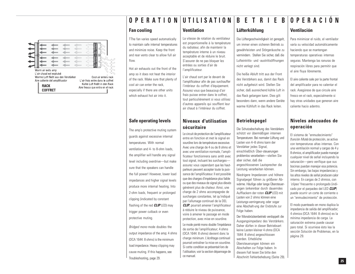 QSC Audio DCA 1222 User Manual | Page 25 / 40